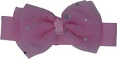 Jessidress Haarband Baby Hoofdband met zilveren sterren - Roze