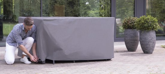 KDXAOBEI Beschermhoes voor buitentafel, beschermhoes voor meubels, 300 x 150 x 85 cm, hoes voor terrasmeubels, Oxford-weefsel, weerbestendig, scheurvast, waterdicht afdekzeil