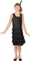 PALAMON - Zwart Charleston kostuum voor meisjes - 146 (8-10 jaar)