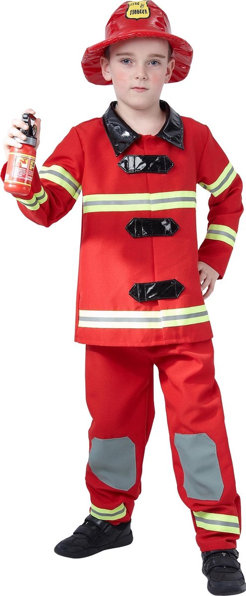 Vegaoo - Rood brandweerman pak voor kinderen