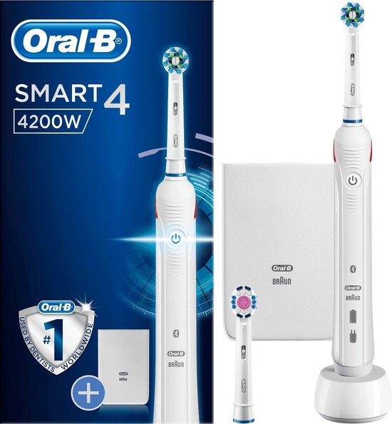 bol.com | Oral-B Smart 4200W White Elektrische Tandenborstel Powered By  Braun