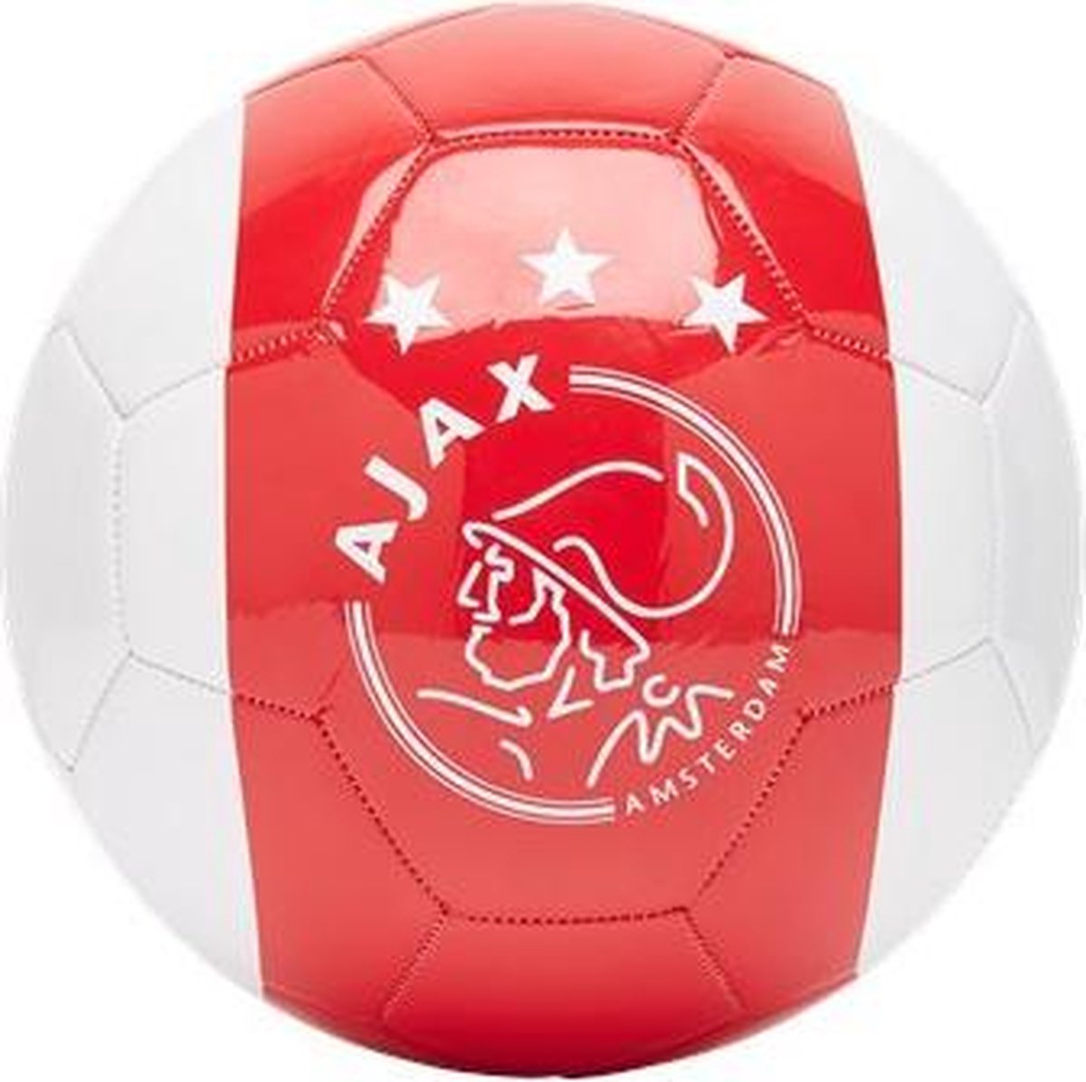 Ajax-minibal wit-rood-wit