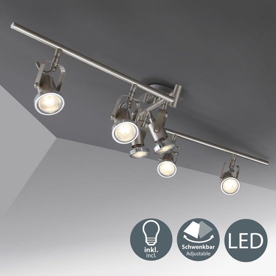 lavendel Wrok Guinness B.K.Licht Phoenix LED plafondlamp spots 6-lichts GU10 - warm wit licht |  bol.com
