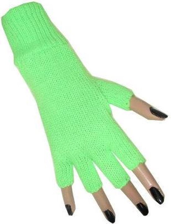 Vingerloze Handschoen Fluor Groen Bol