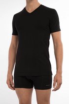 Claesen's Heren 2-pack V-neck t-shirt - Black- Maat XL
