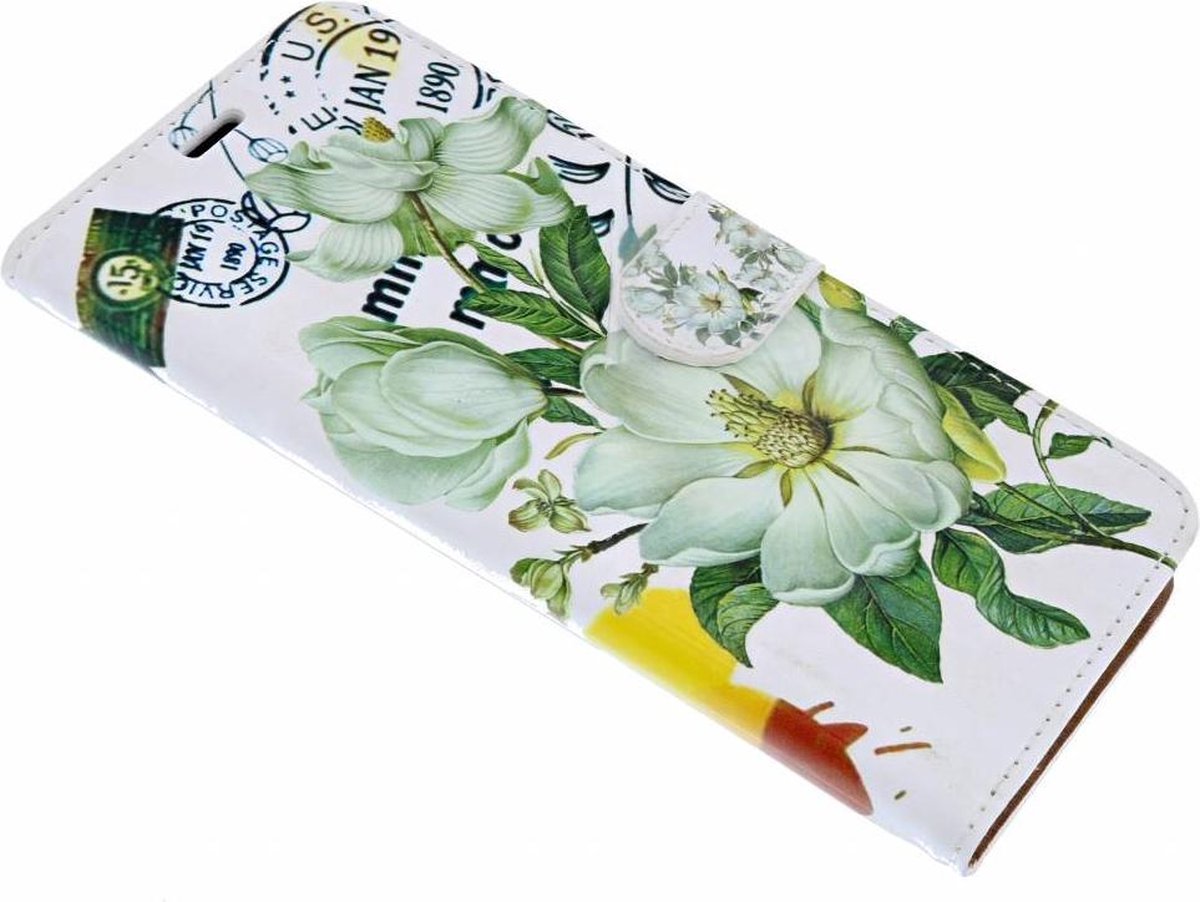 iPhone Xs Max 3D Bloemen Design Book Hoesje Met Pasjesruimte & Magneet flapje