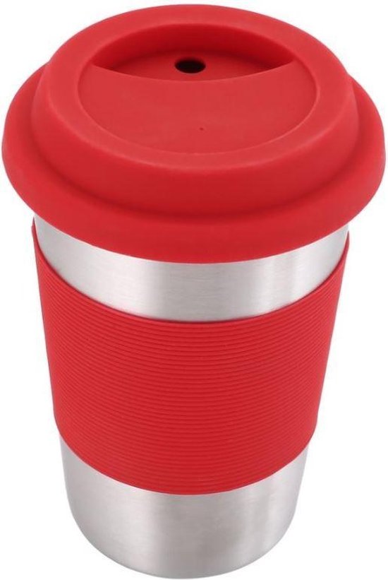 eten gek Blaze Koffiebeker met volledig afsluitbare Siliconen non-drip Deksel | RVS |  Travel Mug |... | bol.com