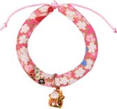 Hiden | Japanse Halsband Kat - Belletje - Dieren accessoires | Roze
