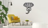 Metalen Olifant XL Muurdecoratie 65 cm x 70 cm - Wall Art