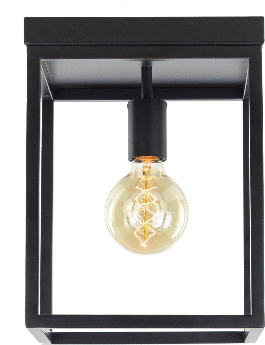 Straluma " Cube" Plafondlamp - 1 x E27 - Metaal - Zwart - Modern - Hal - WC  | bol.com