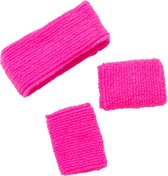 Folat - Zweetbandjes Neon Roze (per set)