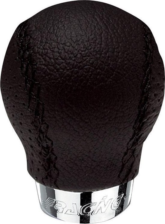 Simoni Racing Pookknop SPR - Zwart Leder Chroom - SR SPR