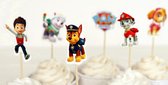 Paw Patrol cocktailprikkers - prikkers - kinderfeestje - cupcake toppers - 12 STUKS