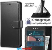 Epicmobile - Samsung Galaxy A30s / A50 / A50s Bookstyle luxe portemonnee hoesje met pasjeshouder - Zwart