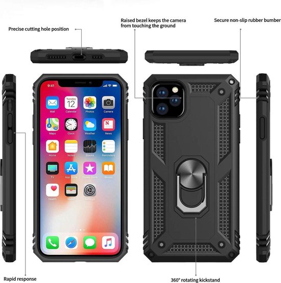 Epicmobile Iphone 11 Pro Max Anti Shock Hoesje Hybride Case Military Grade Armor Bol Com