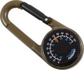 Munkees Karabijnhaak met kompas en thermometer bruin