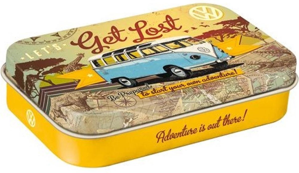 Volkswagen Bulli - Let's Get Lost - Mint Box - Pepermunt Blik XL