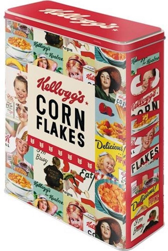 Foto: Nostalgic art bewaardoos kelloggs corn flakes colloge