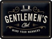 Plaque en Métal Gentleman's Club - 15 x 20 cm