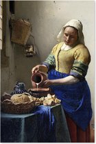 Graphic Message Schilderij op Canvas - Het Melkmeisje - Johannes Vermeer - Reproductie - Woonkamer