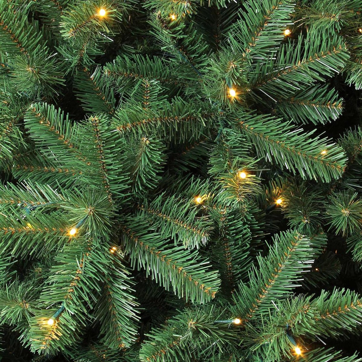Sapin De Noël Artificiel Avec Lumières LED Intégrées – 215 Cm De Haut, Vert Foncé, Branches En PVC Résistant – Décorations Festives Prêtes à Illuminer