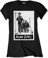 Run DMC Dames Tshirt -L- Paris Photo Zwart