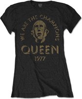 Queen Dames Tshirt -S- We Are The Champions Zwart