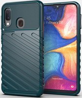 Samsung Galaxy A20e Twill Thunder Texture Back Cover Groen