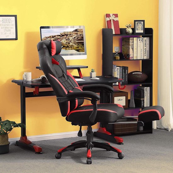 bol.com | Nancy's Gamestoel - Bureaustoel - Gamestoelen Zwart/Rood