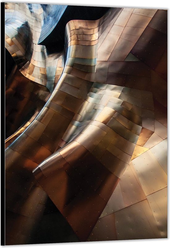 Bungalow consumptie land Dibond –Abstracte Metalen Platen– 60x90cm Foto op Aluminium (Wanddecoratie  van metaal) | bol.com