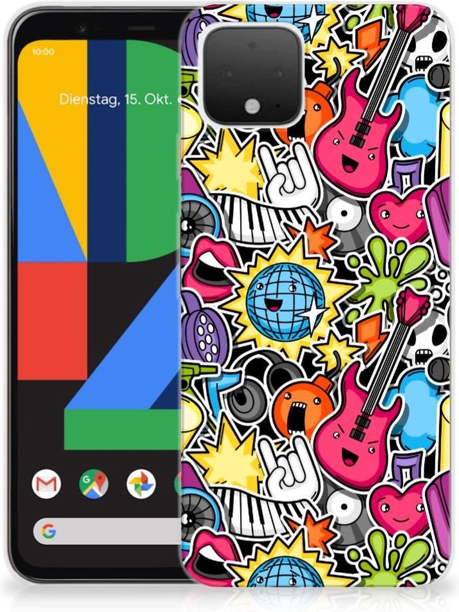 Google Pixel 4 Silicone Back Cover Punk Rock