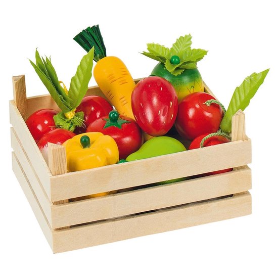 Goki Kistje met groente en fruit - 10-delig | bol.com