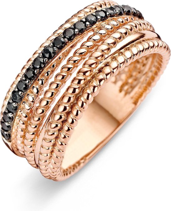Velini jewels -R6223BLW-48 -Ring -925 Zilver rosé -Gekleurde Cubic Zirkonia