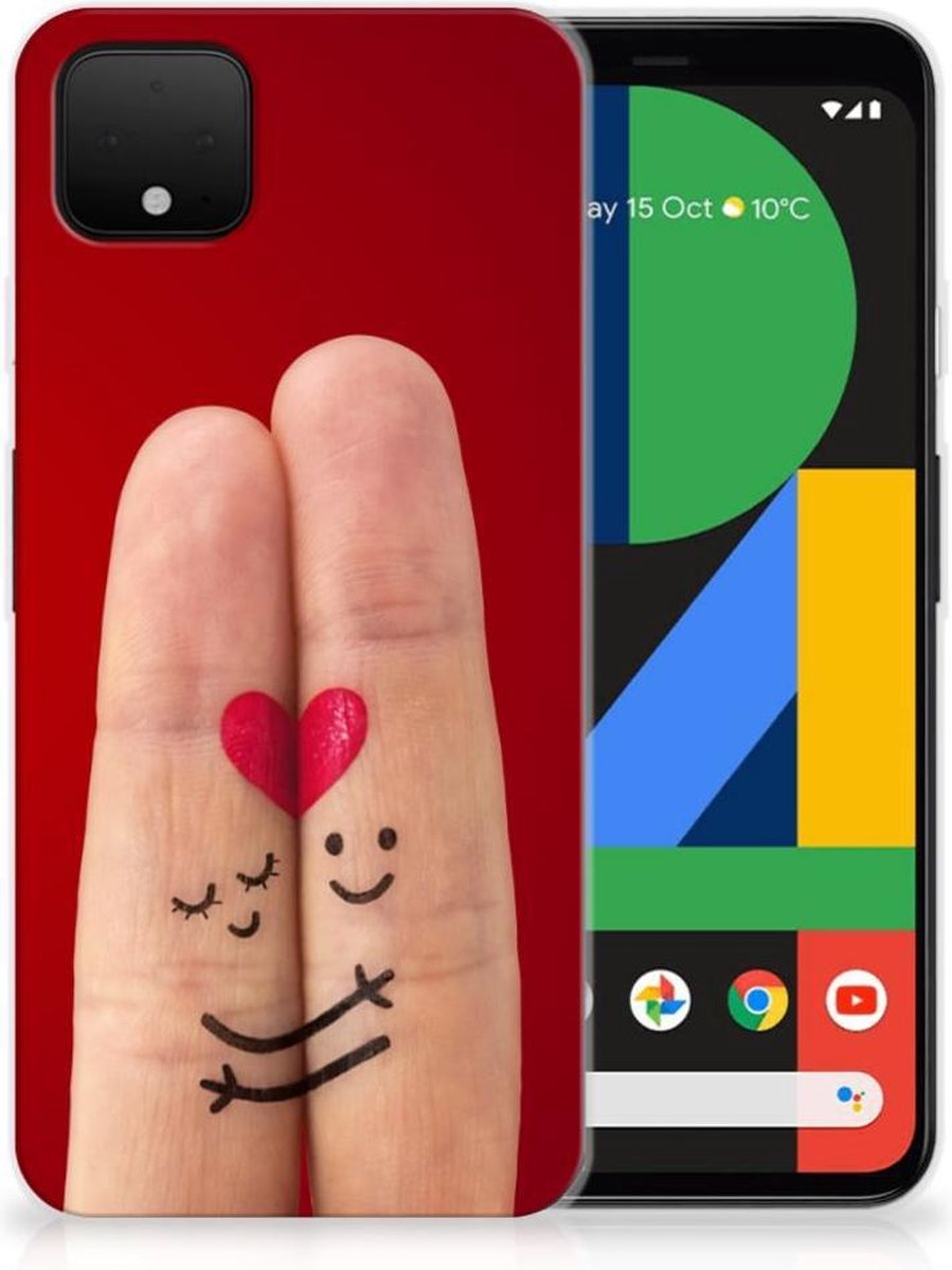 Google Pixel 4 XL Silicone Back Cover Liefde - Origineel Romantisch Cadeau