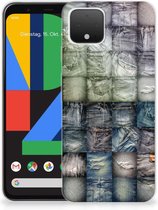 Silicone Back Cover Google Pixel 4 Spijkerbroeken