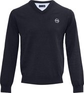Mario Russo Pullover - Navy - Maat L - Italiaanse Schnitt  - 85% Katoen Pullover