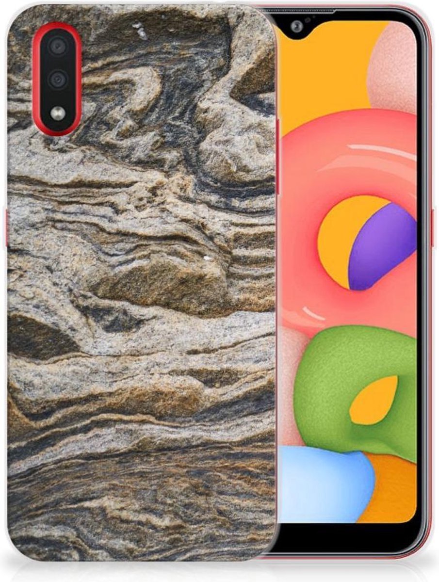 Samsung Galaxy A01 TPU Siliconen Hoesje Steen