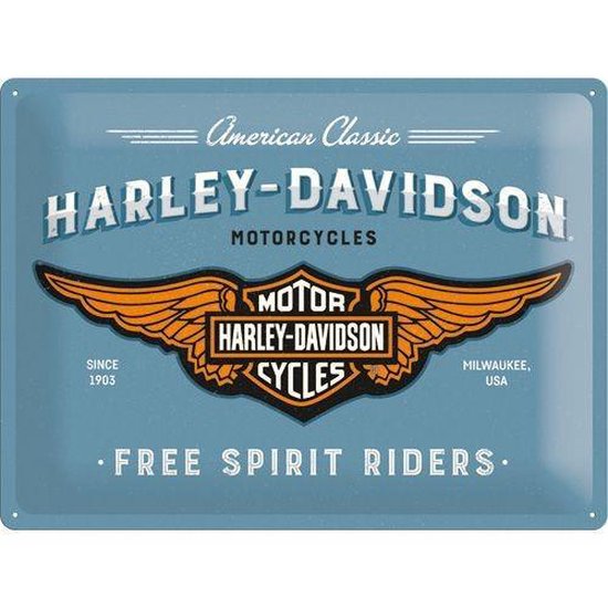 Metalen Bord Harley Davidson 30x20cm | bol.com