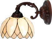 Wandlamp Lelie Tiffany handgemaakt van echt glas