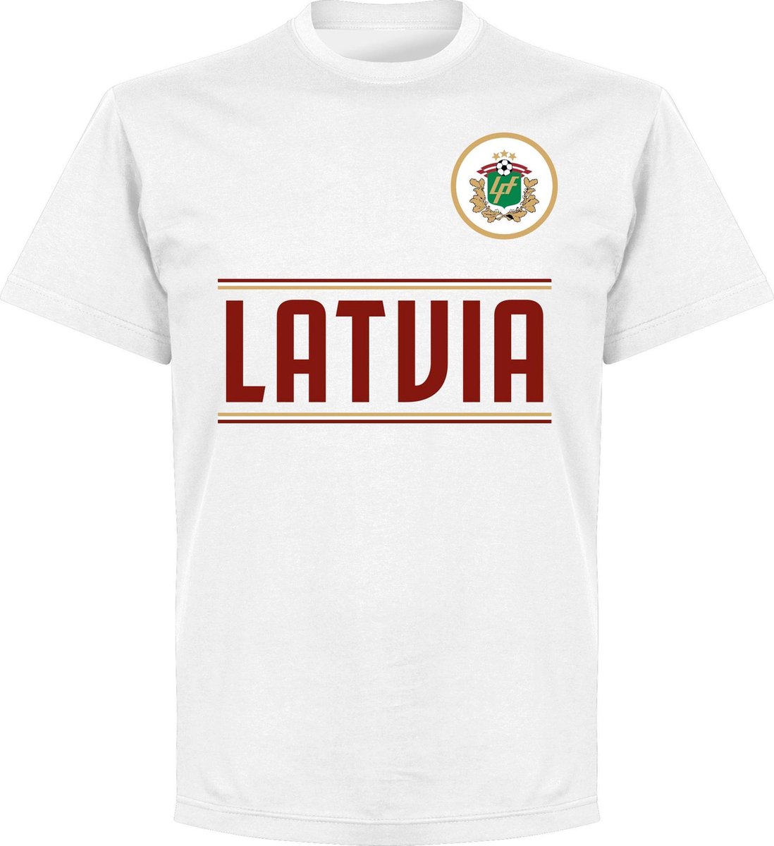 1098x1200.jpg Letland Team T-Shirt - Wit - XS - Afbeelding 1