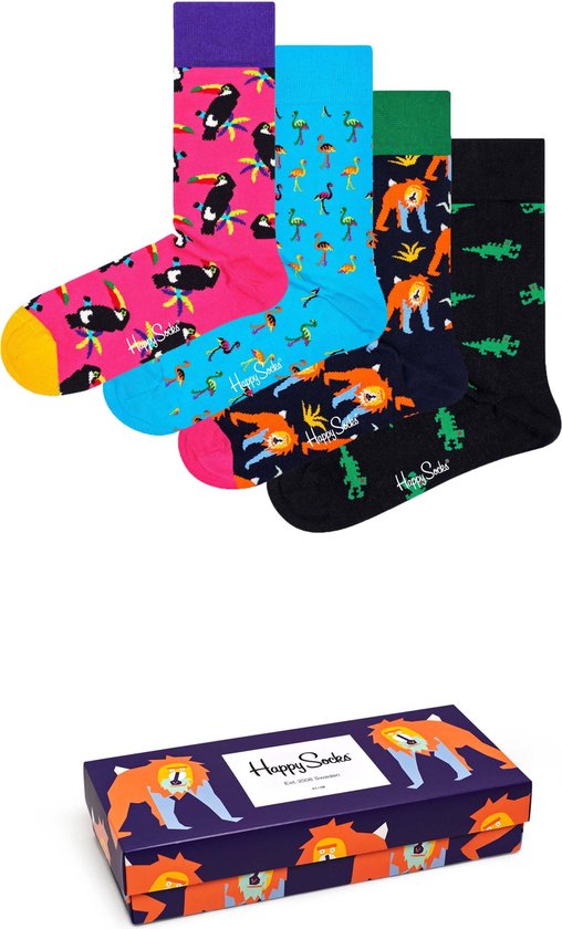 Happy Socks - Heren - Animal Gift Box - Multicolor - 36-40 | bol.com