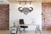 Metalen Buffel Muurdecoratie 51cm x 27 cm - Wall Art