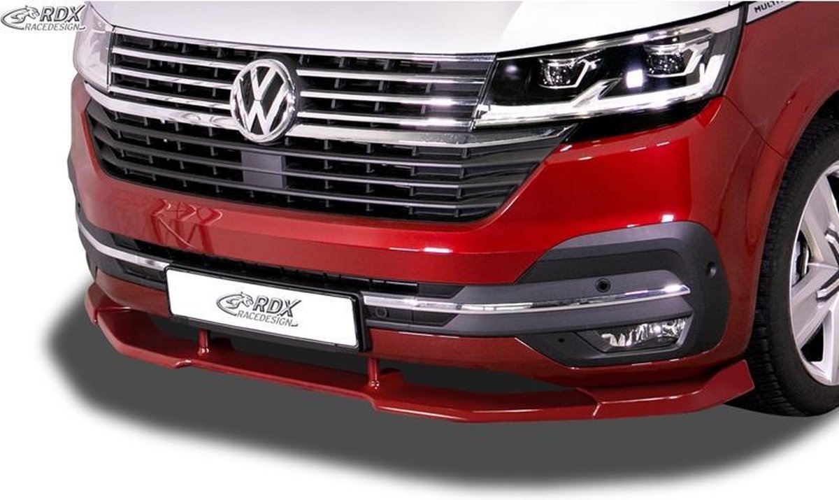RDX Racedesign Voorspoiler Vario-X passend voor Volkswagen Transporter T6 Facelift (T6.1) 2019- (gespoten & ongespoten bumper) (PU)