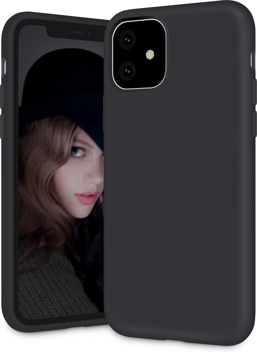HB Hoesje Geschikt voor Apple iPhone 11 - Zwart - Siliconen Back Cover