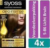 Syoss Oleo Intense 5-86 Licht Bruin Haarverf 4 stuks Voordeelverpakking