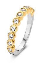 Velini jewels -R6251G-64 -Ring -925 Zilver 14 karat verguld -Cubic Zirkonia
