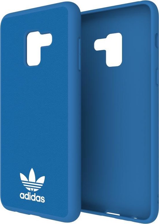 adidas OR Hoesje geschikt voor Samsung Galaxy A8 Plus (2018) Telefoonhoesje Hardcase | adidas OR Moulded New Basic Backcover Shockproof | Schokbestendig Galaxy A8 Plus (2018) Telefoonhoesje | Anti Shock Proof - Blauw