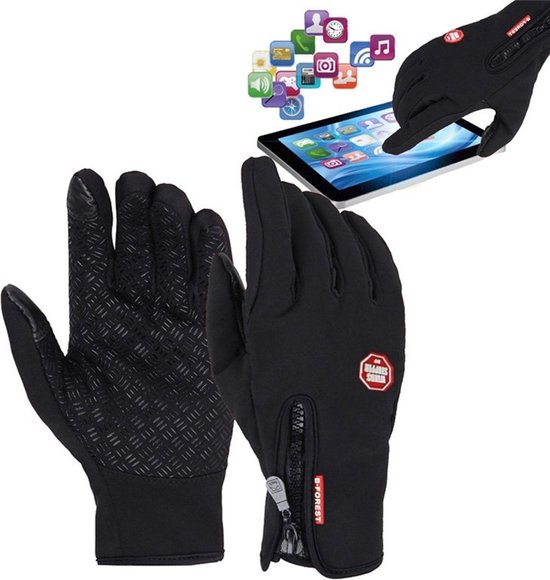 domesticeren Boer pariteit Fietshandschoenen Winter Met Touch Tip Gloves - Anti-Slip - Touchscreen  Sport... | bol.com