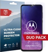 Rosso Screen Protector Ultra Clear Duo Pack Geschikt voor Motorola One Zoom | TPU Folie | Case Friendly | 2 Stuks