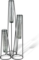 Draadstaal – reageerbuisjes – vaasjes – 3 stuks